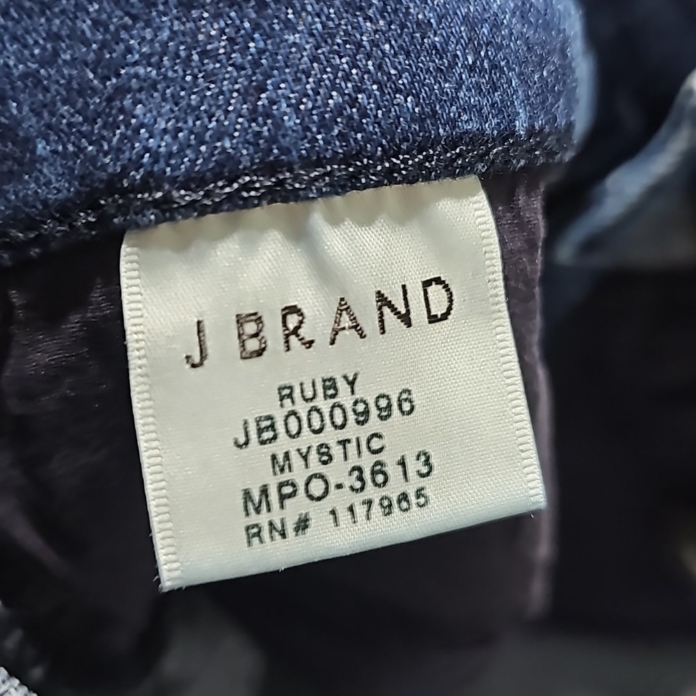 J Brand High Rise Crop Distressed High Waist Jeans Ruby Mystic Size 26 NWT - Picture 6 of 8